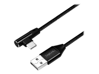 LOGILINK CU0137 LOGILINK - USB 2.0 cable USB-A male to USB-C (90° angled) male, 0.3m