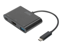 DIGITUS USB Type-C Multi Adapter 4K 30Hz HDMI 1 USB C Port für PD 1 USB 3.0 port