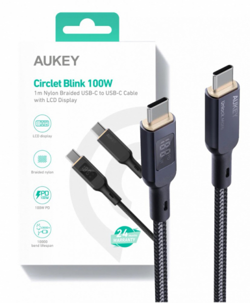 AUKEY AUKEY CB-MCC102 Nylon C able USB C - USB C 1.8m