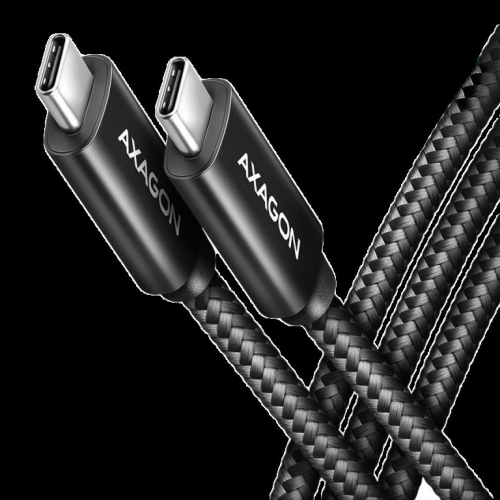 Axagon Data and charging USB 480Mbps cable length 2.5 m. PD 240W, 5A. Black braided.