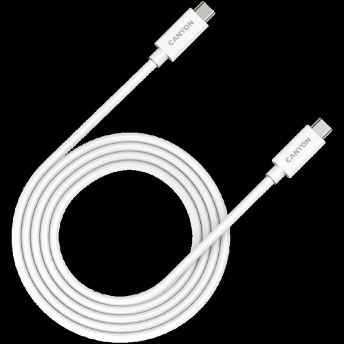 CANYON cable UC-42 USB-C to USB-C 240W 20Gbps 4k 2m White