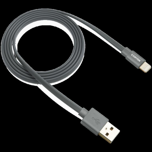 CANYON cable MFI-2 Lightning 12W 1m Dark Grey