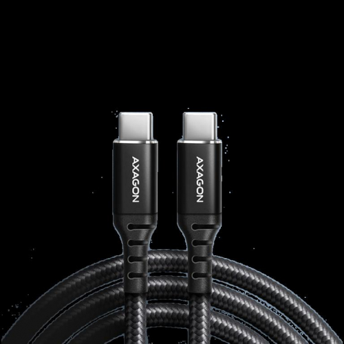 Axagon Data and charging USB 2.0 cable length 3 m. 3A. PD 60W, 3A. Black braided.