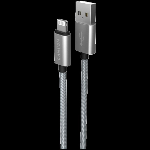 CANYON cable MFI-3 Lightning 12W 1m Grey