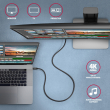 AXAGON Data and charging USB-C to USB-C cable - length 1.5 m - PD 100W - 4K HD video