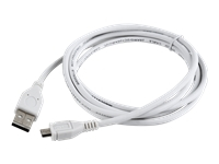 GEMBIRD CCP-mUSB2-AMBM-6-W Gembird micro USB cable 2.0 AM-MBM5P 1,8M white