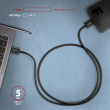 Axagon Data and charging USB 3.2 Gen1 cable length 1m. 3A. Black. for External HDDs, SSDs, Cases Type-A to Micro-B