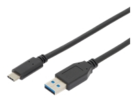 ASSMANN USB Type-C connection cable Type C to A M/M 1.0m full featured Gen2 3A 10GB 3.1 Version CE bl