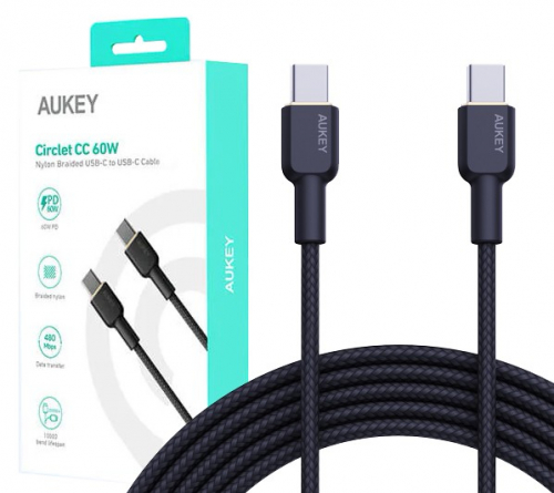 AUKEY AUKEY CB-NCC2 Nylon Cab le USB C - USB C 1.8m 3