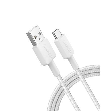 Anker 322 Nylon Cable, White | A81H6G21 | USB-A to USB-C