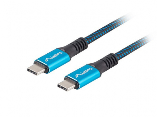 Lanberg Cable USB-C M/M USB4 0.5m 100W 8K 60HZ black-blue