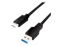 LOGILINK CU0166 LOGILINK - USB 3.2 Gen1x1 cable, USB-A male to USB-C male, black, 0.15m