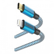 Hama Cable USB reflective c-ltg blue