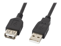 LANBERG CA-USBE-10CC-0018-BK Lanberg extension cable USB 2.0 AM-AF 1.8m black