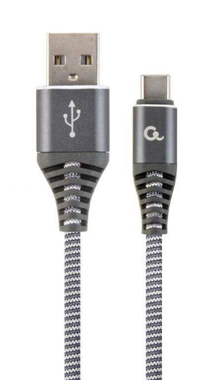 CABLE USB-C 2M SPACEGREY/WHITE/CC-USB2B-AMCM-2M-WB2 GEMBIRD