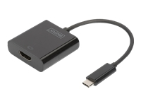 DIGITUS USB Type-C to HDMI Adapter 4K/30Hz cable length: 19.5 cm black