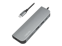 LOGILINK UA0343 LOGILINK - USB-C™ multifunction hub, HDMI, PD, card reader, USB 3.2 Gen