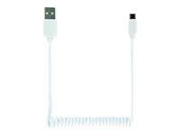 GEMBIRD CC-mUSB2C-AMBM-6-W Gembird Coiled Micro-USB cable, 1.8m, white