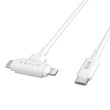 Hyper HyperJuice Silicone USB-C to USB-C and Lightning Hybrid 60W Cable HJ4010WHGL