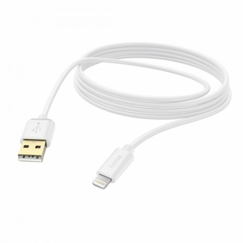 Hama charging data cable lightning 3m white