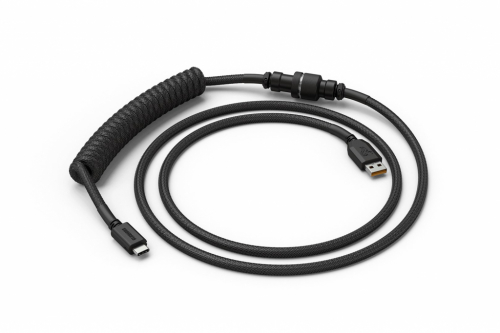 Glorious Coiled Cable Phantom Black, USB-C to USB-A, 1.37m - black