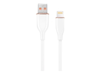 GEMBIRD Premium silicon 8-pin cable charging and data cable 1.5m White