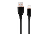 GEMBIRD Premium silicon 8-pin cable charging and data cable 1.5m black