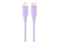 GEMBIRD Premium silicon USB Type-C to 8-pins charging data cable 1.5m Violet