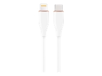 GEMBIRD Premium silicon USB Type-C to 8-pins charging data cable 1.5m White