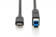 Digitus Connection Cable USB 3.1 Gen.2 SuperSpeed + 10Gbps USB Type C / B M / M Power Delivery, black, 1.8m