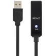 DELTACO USB 2.0 extender cable, 5m, active, black, USB2-EX5M