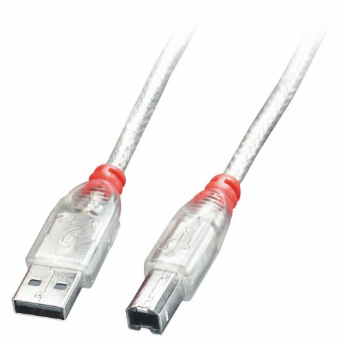 CABLE USB2 A-B 2M/TRANSPARENT 41753 LINDY