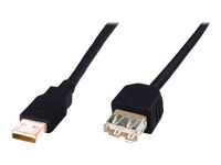 ASSMANN USB2.0 extension cable 1,8m USB A/M to A/F bulk black