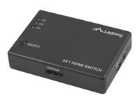 LANBERG switch video 3-port HDMI black + micro USB port