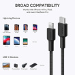 AUKEY Cable CB-CL03 Black nylon Lightning-USB C | 2m | USB Power Delivery USB-PD | certificate MFi Apple