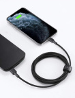 AUKEY Cable CB-CL03 Black nylon Lightning-USB C | 2m | USB Power Delivery USB-PD | certificate MFi Apple