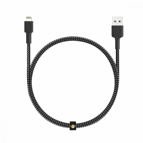 AUKEY CB-BAL3 Black Nylon Reinforced cable Quick Charge Lightning-USB | 1.2m | Apple MFi certification