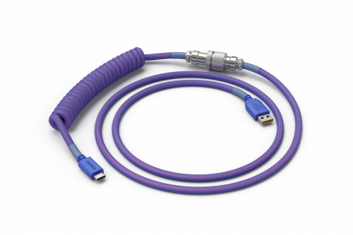 Glorious Coiled Cable Nebula, USB-C to USB-A, 1.37m - purple