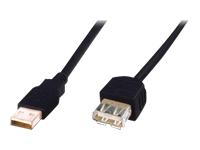 ASSMANN 150x USB2.0 extension cable 3m USB A/M to A/F bulk black