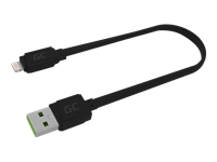 GREENCELL KABGC02 GCmatte Lightning Flat cable 25 cm with fast charging Apple 2.4A