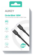 AUKEY AUKEY CB-KCC102 Nylon C able USB C - USB C 1.8m
