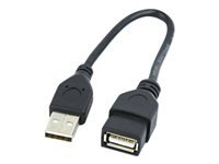 GEMBIRD CCP-USB2-AMAF-0.15M Gembird USB 2.0 A- A-socket 0.15M cable black