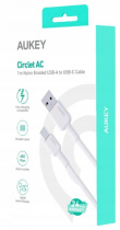 AUKEY AUKEY CB-NAC1 White Nyl on cable USB C - USB A