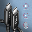 AXAGON Data and charging USB 480Mbps cable, 1 m | BUCM2-CM10AB | USB-C to USB-C