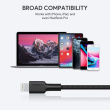 AUKEY Cable CB-CL02 Black nylon Lightning-USB C | USB Power Delivery USB-PD | certificate MFi Apple