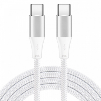 iBOX - USB cable - 24 pin USB-C (M) to 24 pin USB-C (M) - USB 2.0 - 20 V - 3 A - 2 m - USB Power Delivery (60W) - white 