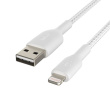 Belkin Cable Braided USB-Lightning 1m White
