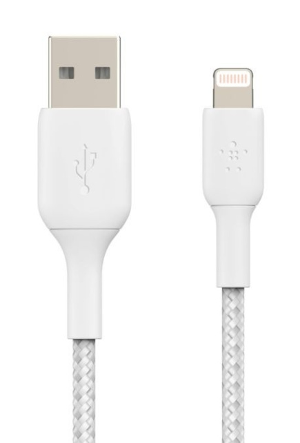 Belkin Cable Braided USB-Lightning 1m White