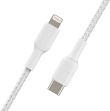 Belkin Cable Braided usb-c lgihtnint 1m white