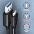 AXAGON AXAGON BUCM3-AM15AB kabel USB-C to USB-A 1,